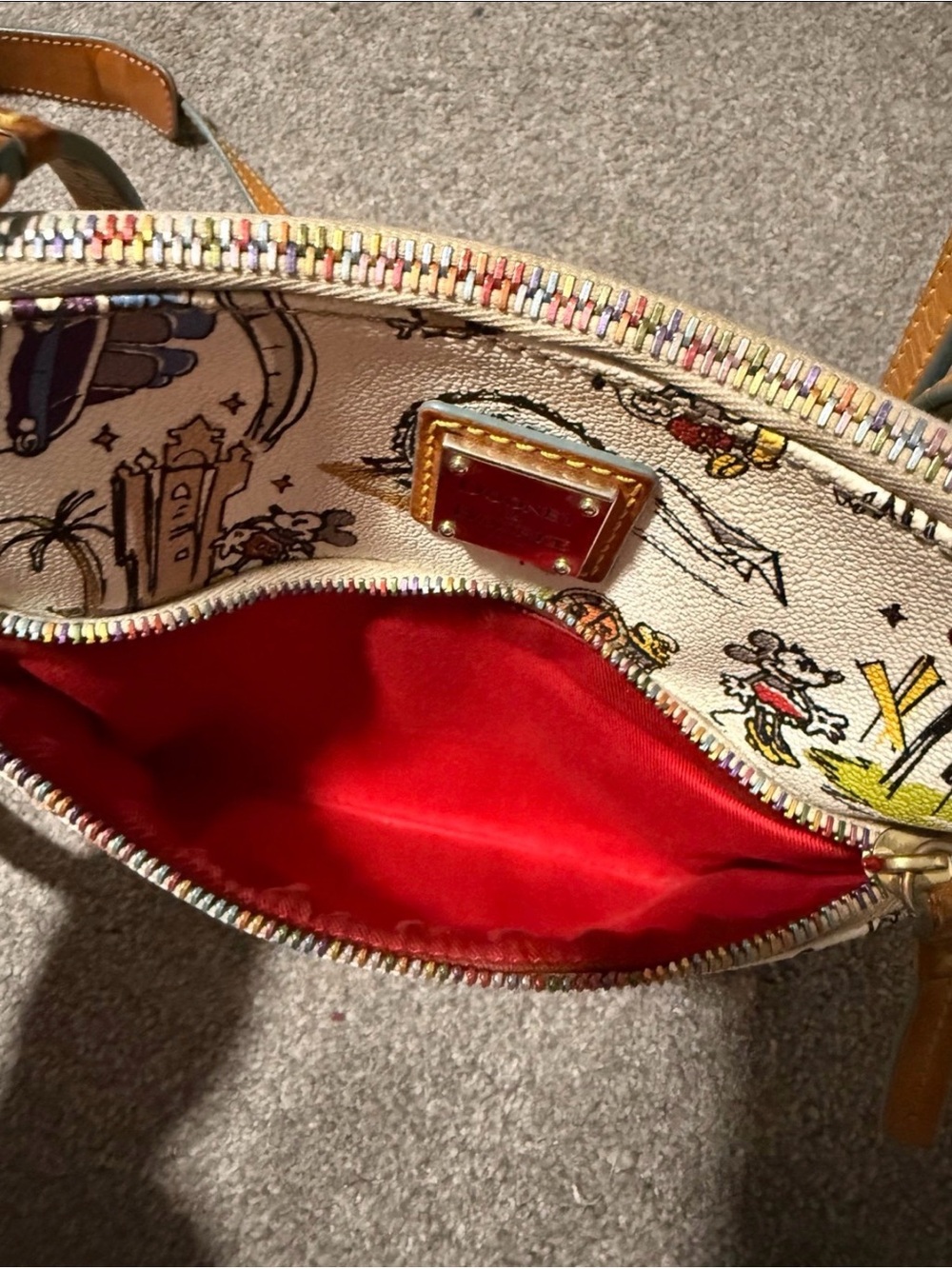 Dooney & Bourke White Disney Parks Sketch Print Crossbody - Picture 3 of 6
